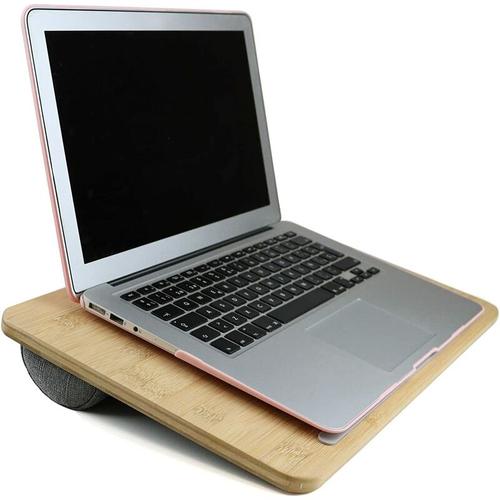 Laptop-Ablage mit Kissen, Laptop-Knieschoner, Tablet-Computer-Bett, Bambus-Laptop-Ständer,