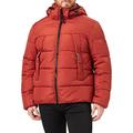 TOM TAILOR Denim Herren Puffer Jacke mit abnehmbarer Kapuze 1032429, 10939 - Burned Red Slate, M