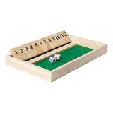 Shut the Box Board Game 2 Player Wooden for Kids and Adults Family Traditional Games indoor Game Entertainment