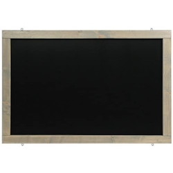 Rustikale Tafel Kreidetafel Wandtafel Küchentafel mit Holzrahmen / Grau 60x120cm Image