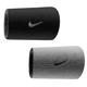 Nike Dri-Fit Home & Away Doublewide Wristbands 1 Pair One Size Fits Most Black/Base Grey
