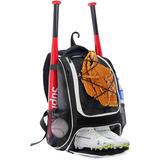 Wolt | Youth Baseball Bag - Bat Backpack for Baseball T-Ball & Softball Outdoor Equipment Backpack(Black)