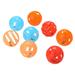 NUOLUX 8PCS Cat Toys Jingle Bell Hollow Balls Kitten Chase Pounce Toy Interactive Play Teasing Toy (Random Color)
