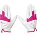 MIZUNO Golf Gloves Efil Ladies For Both Hands Synthetic Leather / Synthetic Leather White / Pink 19cm 5MJWB254