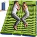Double Camping Sleeping Pad 4 Extra-Thick For 2 Person with Pillow Inflatable Mat for Hiking Traveling Backpacking Tent