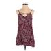 Forever 21 Casual Dress - Shift Plunge Sleeveless: Burgundy Dresses - Women's Size Small