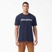 Dickies Men's Short Sleeve Wordmark Graphic T-Shirt - Ink Navy Size Lt (WS22B)