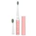 Voom Sonic Pro 3 Rechargeable Electric Toothbrush With Soft Dupont Nylon Bristles Dentist Recommended Portable Oral Care 2-Minute Timer 3 Adjustable Speeds Light Weight Design - Pink