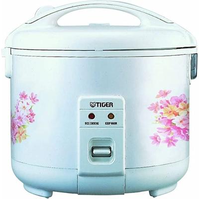 Tiger JNP-0550-FL 3-Cup Rice Cooker and Warmer, Floral White