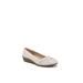 Wide Width Women's Incredible Flat by LifeStride in Vanilla Fabric (Size 6 1/2 W)