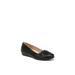 Wide Width Women's Incredible Flat by LifeStride in Black Fabric (Size 9 W)