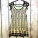 Free People Dresses | Free People Zebra Cheetah Boho Print Floral Fit & Flare Dress Size 4 Euc | Color: Black/Cream | Size: 4