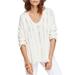 Free People Sweaters | Free People Womens Distressed Pullover Sweater, Off-White, Dm | Color: Cream | Size: Xs