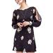 Free People Dresses | Free People Womens Sunshadows Split-Sleeve Mini Dress, Black, Nwt | Color: Black | Size: Various