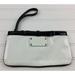 Kate Spade New York Bags | Kate Spade New York Patent Black Bow White Wristlet Pouch Wallet Clutch | Color: White | Size: Os