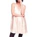 Free People Dresses | Free People Womens Glitter Disc Sequin Flounce Dress, Beige, Nwt | Color: Tan | Size: Xs
