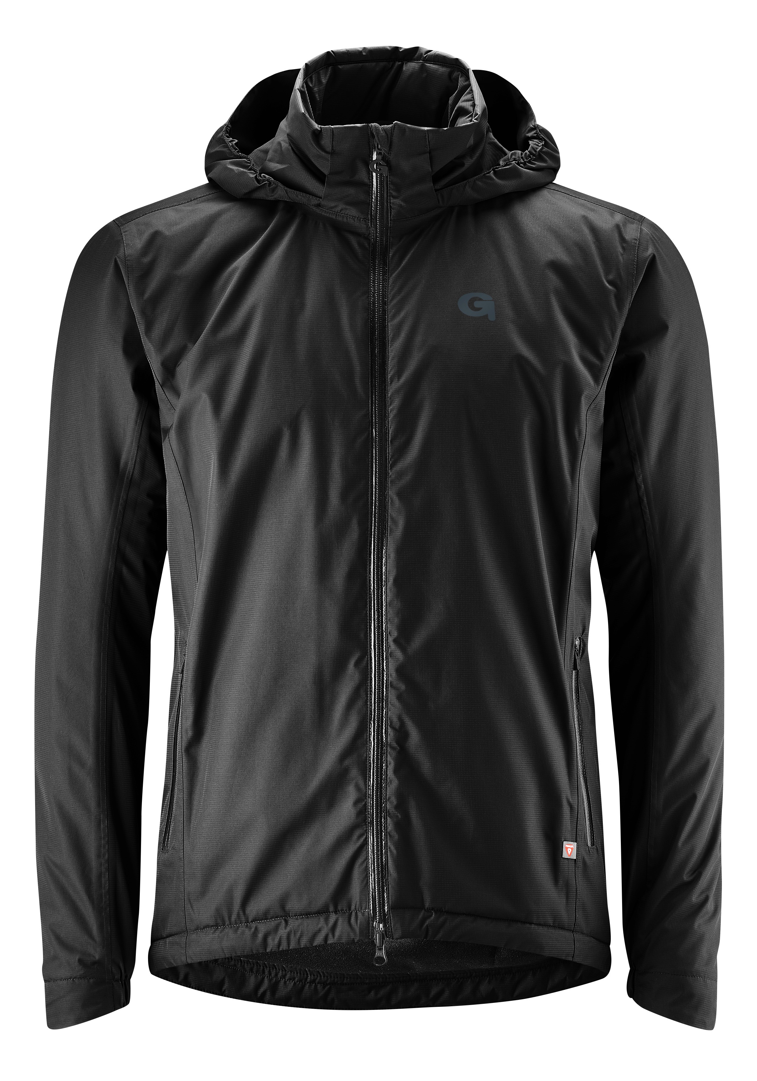 Fahrradjacke GONSO "Save Jacket Therm M", Herren, Gr. S, schwarz, 100% Polyester, Jacken, Herren Regenjacke wind- und wasserdicht, Radjacke mit Kapuze Image