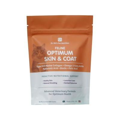 Dr. Bill's Pet Nutrition Feline Optimum Skin & Coat Cat Supplement, 180-gm pouch