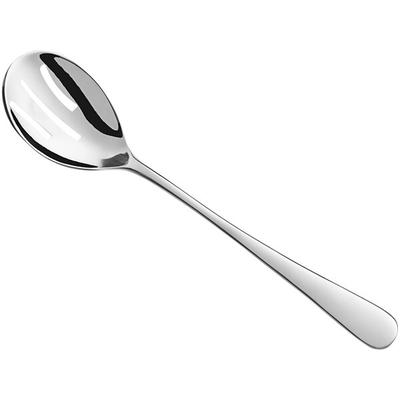 Libbey Windsor 11 7/8" 18/0 Stainless Steel Heavy Weight Large Slotted Serving Spoon