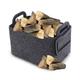 Log Store Metal Shed Log Baskets for Fireplaces With Handles Multipurpose Felt Bag, for Wood, Shopping,50x32x35cm