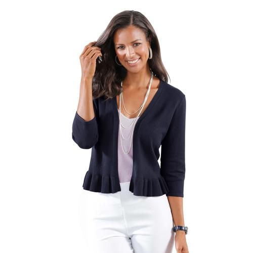 Bolero LADY Gr. 54, blau (marine) Damen Strickjacken Boleros