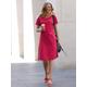 Shirtkleid INSPIRATIONEN "Jersey-Kleid" Gr. 18, Kurzgrößen, rot (erdbeere, ecru, bedruckt) Damen Kleider Freizeitkleider