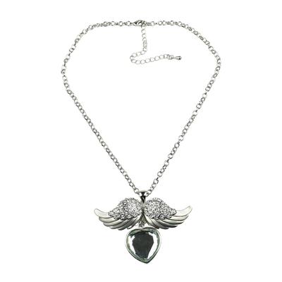 Kette mit Anhänger "Engel", Damen, Gr. one size, Metall, silber (silbern), COLLEZIONE ALESSANDRO, Basic, Halsketten, mit