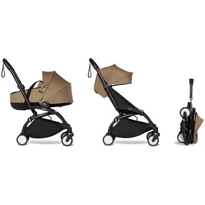 Babyzen YOYO2 Ultra Compact Complete 6+ Stroller with Bassinet - Black/Toffee