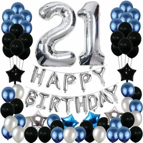 21. Geburtstagsdekorationen, 21 Geburtstagsfeierdekorationsballons