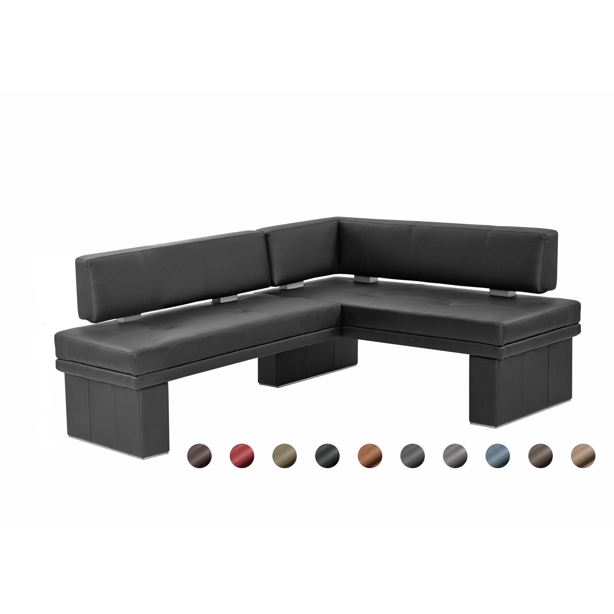 Schösswender »Manhattan« Eckbank 480/101 172x213 cm / Gavin 11 dunkelgrau