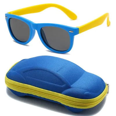 Lunettes de soleil classiques en silicone pour enfants protection UV lunettes pour garçons et