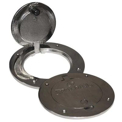 SPALDING 19-875 Locking Floor Cover Plate, Chrome Plated, Silver, 7 in Dia