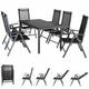 Tavolo e sedie da giardino alluminio 6 sedie pieghevoli tavolo da giardino wpc 140x80x74 mobili da