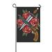 MYPOP Revolvers and Red Roses Yard Garden Flag 12 x 18 Inches