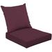 2-Piece Deep Seating Cushion Set seamless plain reddish purple solid color also call plum color Outdoor Chair Solid Rectangle Patio Cushion Set