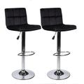 Elecwish Urban Hipster Bar Stool with 360-Degree Swivel & Adjustable Height Black Set of 2