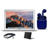 Restored Apple MacBook Air Laptop 2017 13.3-inch Intel Core i5 1.8GHz 8GB RAM Mac OS 256GB SSD Bundle: Black Case Wireless Mouse Bluetooth/Wireless Airbuds By Certified 2 Day Express (Refurbished)