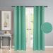 Deco Window 2-Piece Semi-Blackout Door Curtains Solid Polyester 7 Feet Length Metal Eyelet Matching Tieback Set - 42" x 84"