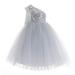 Ekidsbridal One-Shoulder Sequins Tutu Flower Girl Dress Junior Bridesmaid Evening Formal Party Gown 182 M