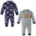 Hudson Baby Unisex Baby Fleece Jumpsuits Coveralls and Playsuits Football 3-6 Months