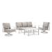 Aspen Cushion 4 Piece Seating Set with 2 Swivel Rocker Lounge Chairs, Sofa, Coffee Table