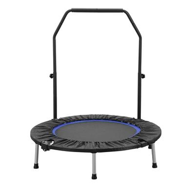 Zenova 40inch Mini Trampoline Foldable Exercise Trampoline with Adjustable Foam Handle for Kids & Adults