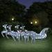 vidaXL Christmas Decoration Reindeer and Sleigh with LEDs Christmas Lighting - 100 LEDs
