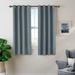 Deco Window 2-Piece Semi-Blackout Door Curtains Solid Polyester Metal Eyelet Matching Tieback 7 Feet Length