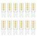 WELLHOME G9 3W(40W Halogen Equal)Dimmable LED Bulb 5000K Daylight G9/Bi-Pin Base Bulb For Chandelier Crystal Lamp 12-Pack