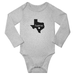 Texas Home Texas Map Funny Baby Long Sleeve Clothes Bodysuit Boy Girl Unisex (Gray 6M)