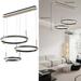 Modern Chandelier Living Room Dining Room LED Ceiling Light Pendant Lamp 70W LED Ceiling Light Lamp Bedroom Chandelier Dimmable Lighting Fixture with Remote