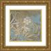 Hakimipour-Ritter 15x15 Gold Ornate Wood Framed with Double Matting Museum Art Print Titled - Blue Bird Silhouette II