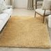 Nourison Lush Shag Modern & Contemporary Gold 7 10 x 9 10 Area Rug (8x10)