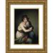 Le Brun Elisabeth Vigee 18x24 Gold Ornate Wood Framed with Double Matting Museum Art Print Titled - Madame Vigee Le Brun and Her Daughter